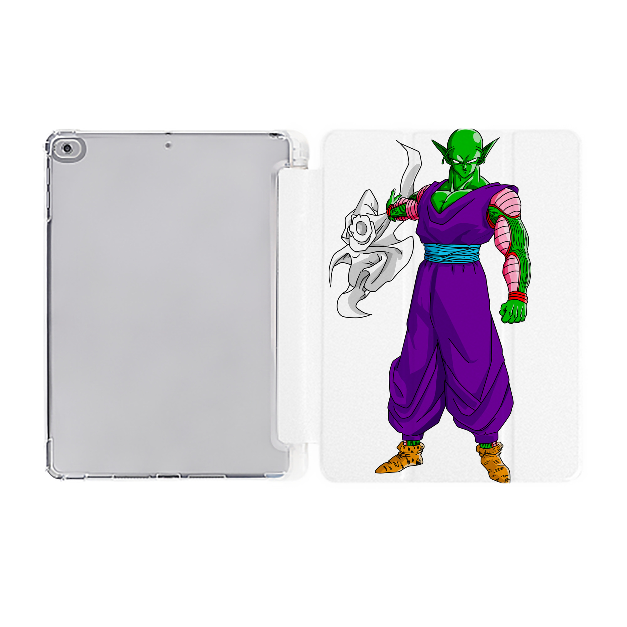 （画像用） ドラゴンボール ピッコロ DRAGON BALL Piccolo IPad ケース ペン収納付き 三つ折りスタンド PUレザー×シリコン 対応機種9.5/10.5/10.9インチ
